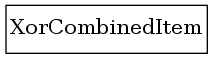 digraph foo {
     node [shape=none, margin=0];

         XorCombinedItem [label=<
         <TABLE BORDER="0" CELLBORDER="1" CELLSPACING="0">
             <TR>
                 <TD HEIGHT="36.0"><FONT POINT-SIZE="16.0">XorCombinedItem</FONT></TD>
             </TR>
         </TABLE>>];
     edge [dir=back, arrowtail=dot]

}