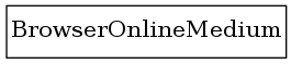 digraph foo {
     node [shape=none, margin=0];

         BrowserOnlineMedium [label=<
         <TABLE BORDER="0" CELLBORDER="1" CELLSPACING="0">
             <TR>
                 <TD HEIGHT="36.0"><FONT POINT-SIZE="16.0">BrowserOnlineMedium</FONT></TD>
             </TR>
         </TABLE>>];
     edge [dir=back, arrowtail=dot]

}